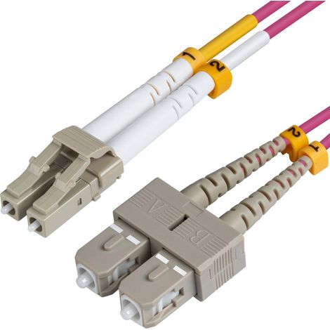 Microconnect FIB422002P Lichtwellenleiterkabel 2 m OM4 LC/PC SC/PC Violett - Lichtwellenleiterkabel (2 m, OM4, LC/PC, SC/PC, Stecker / Stecker, Violett)