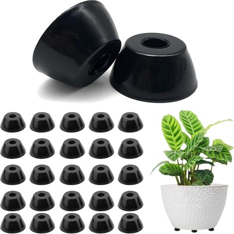 30Pièces Support Pot De Fleur Pieds de Pots de Fleurs en Caoutchouc (1/5)