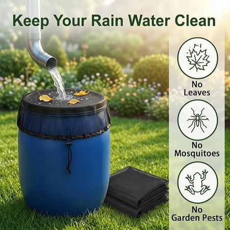 Filet Citerne Eau de Pluie 100CM Couvercle Récupérateur Eau de Pluie (1/3)