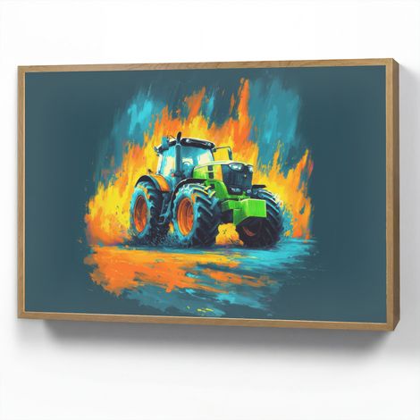 APLIQUE DE PARED Abstracto - Tractor - Verde 100x70 cm (1/4)