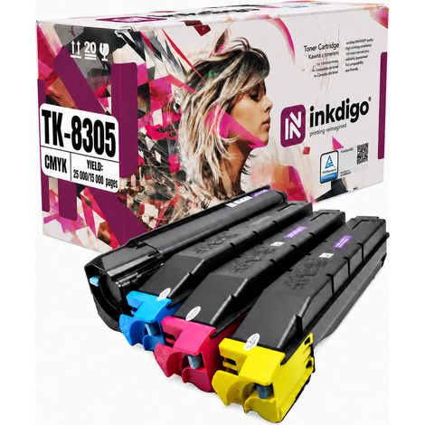 Toner Inkdigo TK8305 compatibile con Kyocera TASKalfa3050ci TASKalfa3550ci, certificato TÜV. (1/5)