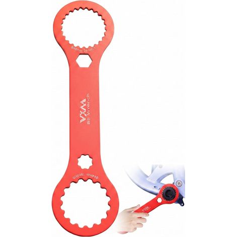 Outil Centrelock & Clé Pédalier Vélo 1 Pièce Alliage Aluminium Renforcé Compat Disques Frein & BB44/BB46 Grip Antidérapant Serrage Précis (1/5)