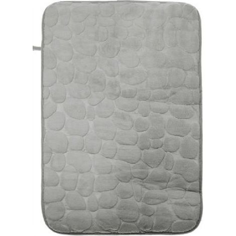 Trade Shop - Stoffmatte Steinoptik für Badezimmermöbel 45x70cm 79932 Grau - (1/2)