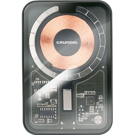Batterie Externe Transparente Recharge Sans Fil Et Usb-c, Design Transparent - Grundig
