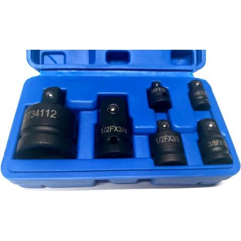 KIT 6 ADATTATORE PER CHIAVI A CRICCHETTO 1/4, 3/8, 3/8, 1/4, 3/8, 1/2, 1/2, 3/8 (1/5)