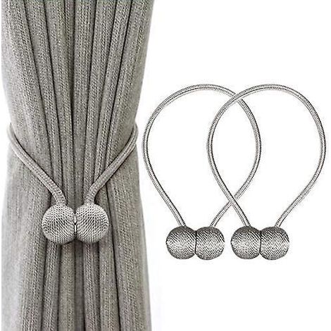 Embrasses magnétiques pour rideaux - Gris (1/5)
