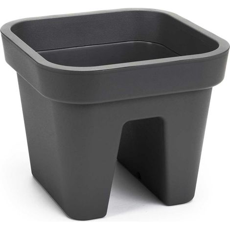 Maceta Lys para balaustrada, color antracita, 29 cm. (1/5)
