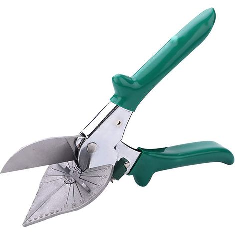 Ciseaux à angle réglable, de 45 à 135 degrés, ciseaux à verrouillage de sécurité, verts. (1/5)