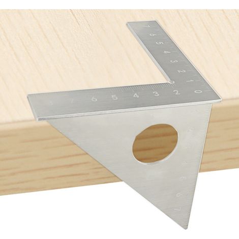 Multifunktionaler Winkelmesser aus Edelstahl 90°/45° für die Holzbearbeitung (1/5)