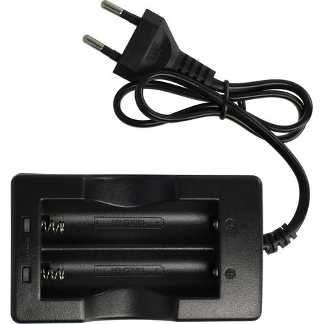 vhbw Akku Ladegerät kompatibel mit 17670, 18650 Li-Ion-Akkuzellen, Haushaltsbatterien (3.7V)