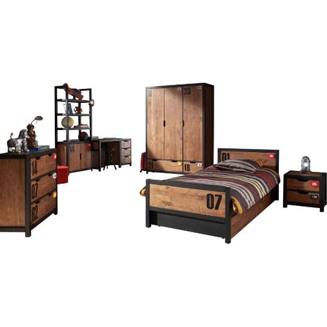 Combinaison de chambre d&039enfant Alex 6-bois de pin massif