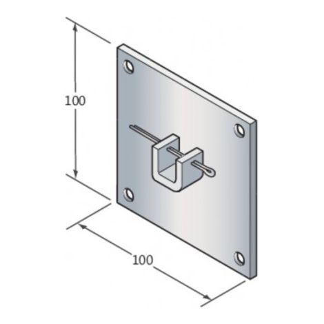 Support 100x100mm avec selle Q10 CAME 001YM0018