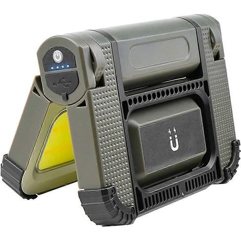 Tragbare, faltbare, per USB-C wiederaufladbare Solar-Campinglampe zum Aufhängen am Zelt, magnetisch, für die Arbeit. (1/5)