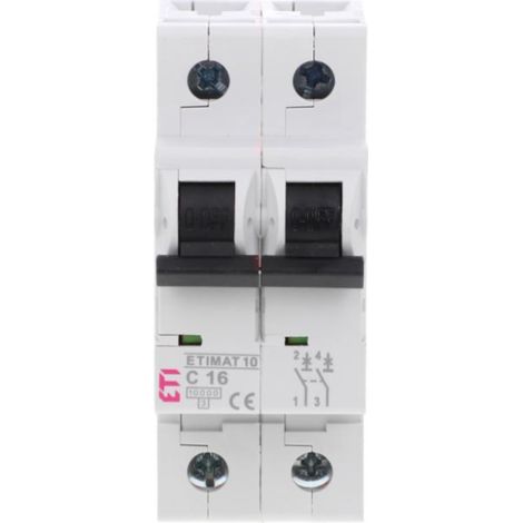 Leitungsschutzschalter 2P C 16A 10kA AC ETIMAT10 002133716