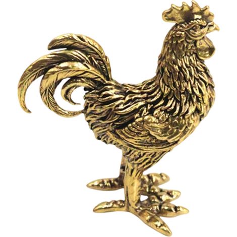 Decorazioni per mensole in metallo a forma di animali, statuette di galline, galli (1/2)