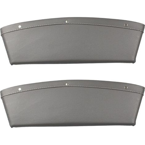 Pcs Car Seat Divider, Car Seat Side Organizer Bag, PU Leather Car Organizer, Car Console Side Pocket, Front Seat Storage Box (Grey) (1/5)
