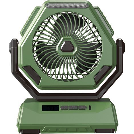 Ventilateur de camping multifonctionnel lumière LED, 15 cm, batterie USB, 3 modes d'éclairage, 3 vitesses réglables (1/5)