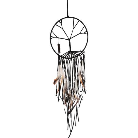 Attrape Rêves Plume Arbre De Vie - Décoration Murale Style Indien Pour Chambre Salon Voiture - 1 Pièce (1/5)