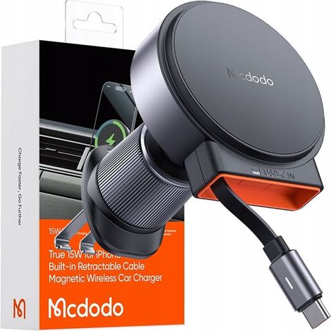 MCDODO Kfz-Handyhalterung mit kabellosem Ladegerät für iPhone und Magsafe (1/5)