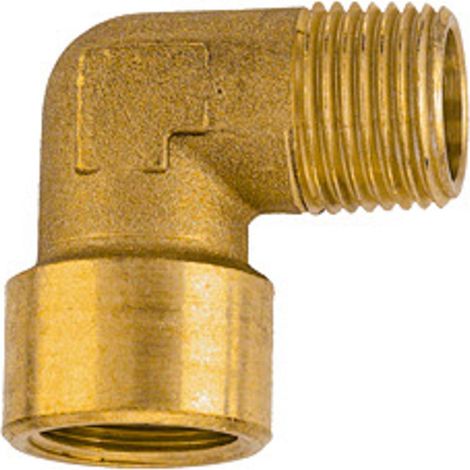 Riegler Winkelstück, innen/außen, G/R 3/4, SW 25, Messing blank (1/3)