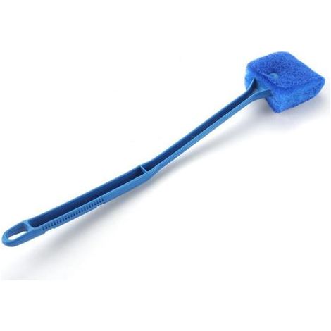 Brosse de Nettoyage Aquarium, Éponge Aquarium Nettoyage Anti Rayure Nettoyeur Aquarium Vitre avec Poignée Plastique Antidérapante pour Algues Verre Fenêtre Masion Aquariums (Bleu) (1/4)