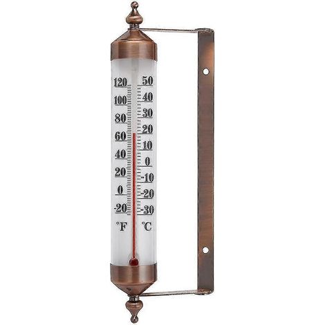 Thermomètre décoratif sans fil de 25 cm (10 pouces) en acier de qualité supérieure pour intérieur/extérieur (1/5)