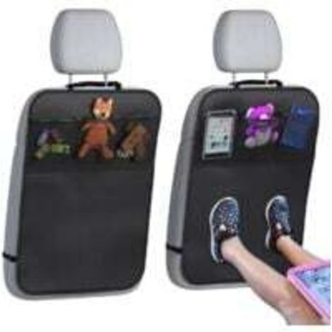 Tappetino protettivo con borsa per il trasporto - Set di 2 protezioni per sedili posteriori per auto, SUV, minivan o camion - Accessori per la sicurezza dei bambini - Protezioni universali per interni