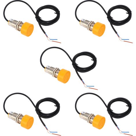 5 Capteurs de Proximité PNP Normalement Ouvert Détection 20mm IP65 Étanche Rond Interrupteur de Détection 90-250VDC Lot de 5 (1/5)