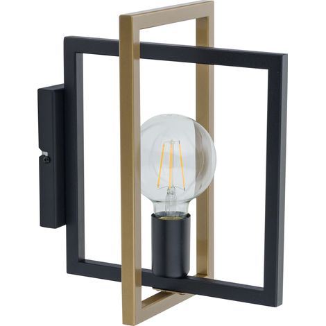 Applique loft geometrica nero oro Eden E27 15W Sigma