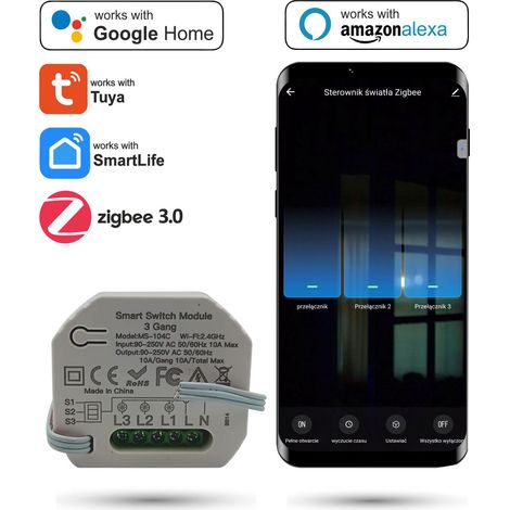 Controller di illuminazione Zigbee a 3 canali Tuya (1/5)