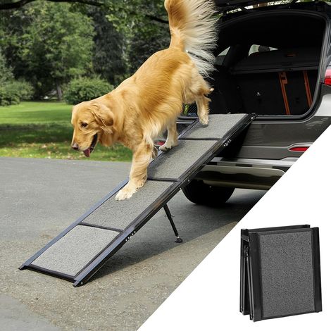 Rampe pour Chien Voiture Pliable,180 x 44 cm Charge Max.90 kg Rampe Accès Voiture PVC Antidérapant Aluminium Léger pour SUV Camions, Convient aux Animaux de Compagnie de Toutes Tailles (1/5)