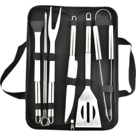 Ensemble d'ustensiles de barbecue en acier inoxydable, accessoires de grillade professionnels, outils de barbecue avec sac, faciles à utiliser - AquaForge (1/2)