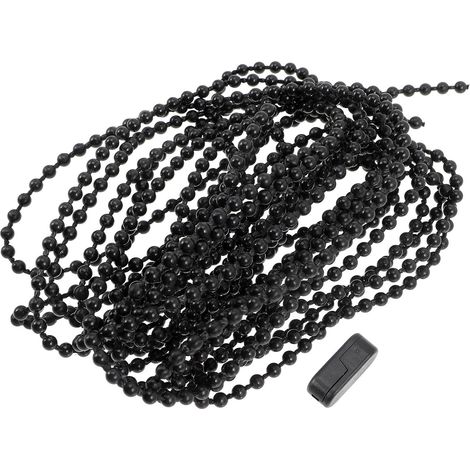 Chaîne de Store Enrouleur à Billes Pom Noire, 1 Set de Rechange (1/5)