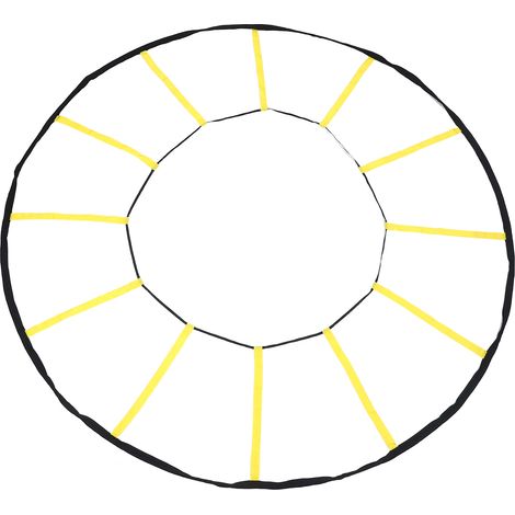 Échelle d'entraînement d'agilité circulaire à 12 barreaux en nylon, idéale pour le football et le basketball. (1/5)