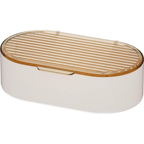 Porte-savon - Boîte à savon - Tapis de savon - Boîte à savon - Étui à savon portable - Boîte à savon avec couvercle - Accessoires de salle de bain - Douche - Blanc (1/4)