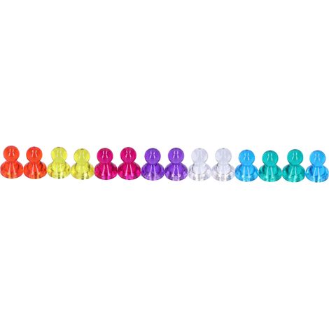 14 aimants colorés puissants pour tableau blanc, épingles de bureau magnétiques pour documents (1/5)