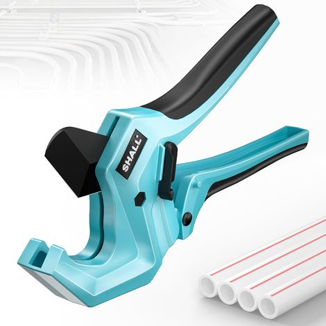 SHALL Tagliatubi in plastica da 1-5/8 (44 mm), Tagliatubi in PVC, Tagliatubi a cricchetto per tagliare tubi in plastica PEX, PVC e PPR con diametro esterno di 44mm Tubi in plastica di alta qualità (1/5)