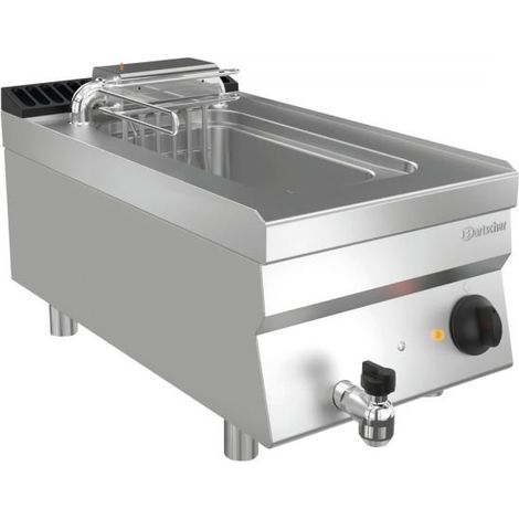 Friteuse inox simple 6 Litres, à poser, argenté, 9000 W, 400 V - TRI
