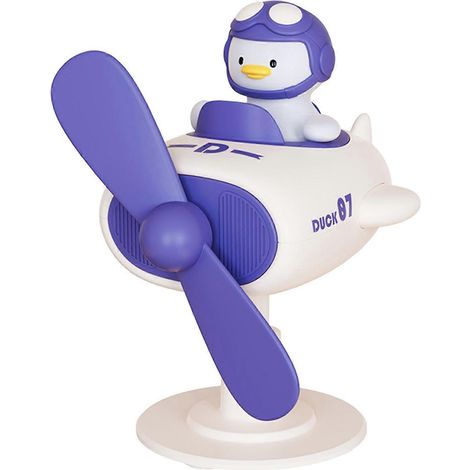 Ventilateur de bureau USB en forme de petit canard jaune mignon, alimenté par USB, petit ventilateur de refroidissement, climatisation pour usage personnel, violet [HK]-AquaForge (1/5)