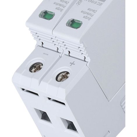 Protecteur de surtension solaire PV 2P 10 à 20KA 35mm, dispositif de protection photovoltaïque pour Installation sur Rail DIN 1000VDC (1/5)