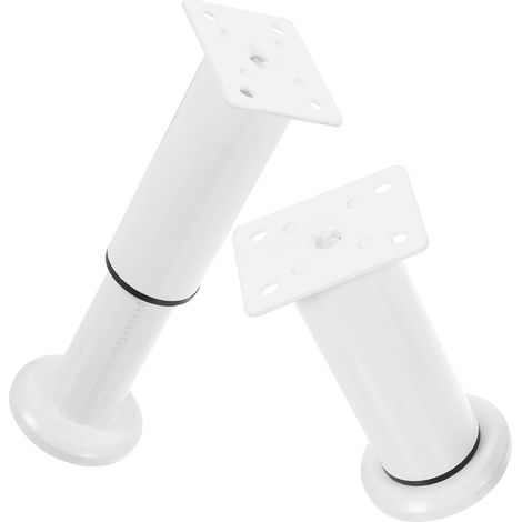 2pcs Pieds de Canapé Métalliques Réglables en Acier Carbone, Hauteur Ajustable de 12 à 18cm, Protection L’humidité, Support Robuste pour Meubles et Commode (1/5)
