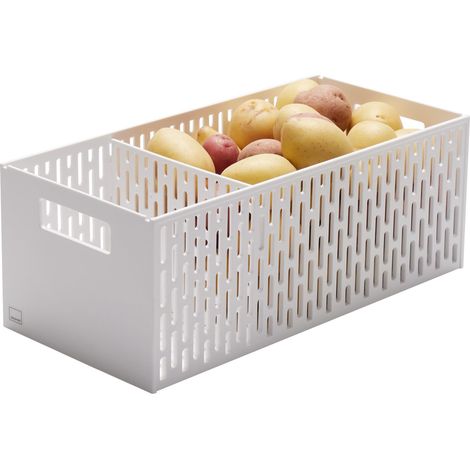 YAMAZAKI 5020 TOWER Vegetable Basket, white, ABS Resin, 15.3 x 32 x 12.2 cm (1/5)