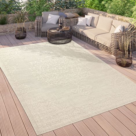 Paco Home Alfombra Salon Cocina Terraza Vintage Oriental Se Puede Lavar En La Lavadora 80x150 cm, Crema (1/5)