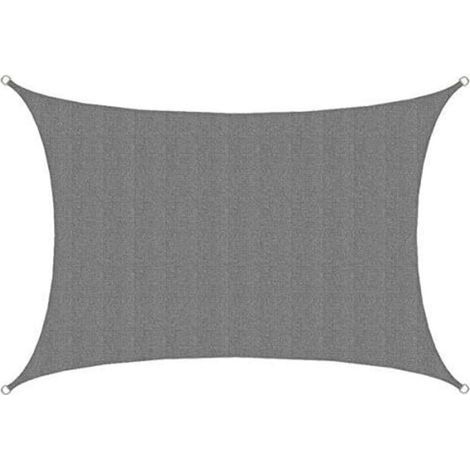 UV-Sonnensegel – 3 x 4 m rechteckiges Sonnenschutz-Sonnensegel für Garten und Balkon, Grau (1/5)