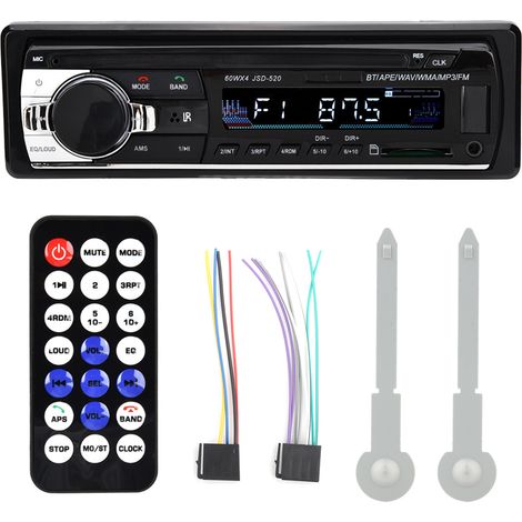 Lecteur MP3 Bluetooth Voiture avec Radio et Entrée AUX pour Carte Mémoire - Musique HIFI Sans Perte (1/5)