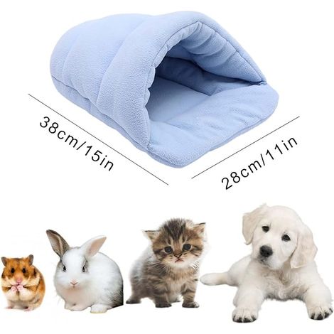 Guinea Pig House, Litpourhamster, House for Hamster, Guinea Pigs Animal, Bed for Guinea Pig, For Dwarf Rabbits, Chinchillas, Bearded Agames and Lizards (Sky Blue) (1/4)
