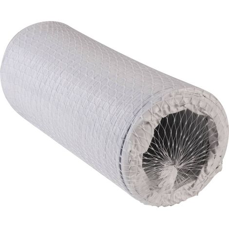 Wallair N52817 Boyau flexible spiralé plastique (Ø x L) 10.2 cm x 3 m blanc (1/2)