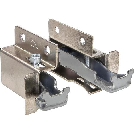 Support étagère Cintre Placard 1 Paire (2 pièces) Acier Nickelé Capacité Charge 200 kg  Porte Placard Cuisine à Visser