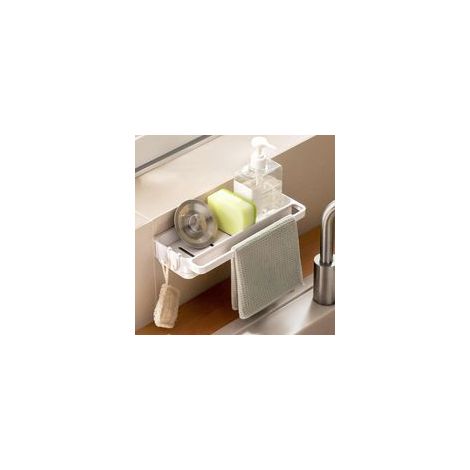 （26x12x4.5cm）Étagère de douche sans perçage Panier de douche à suspendre Organiseur d'évier de cuisine Porte éponge Organiseur de salle de bai (1/5)