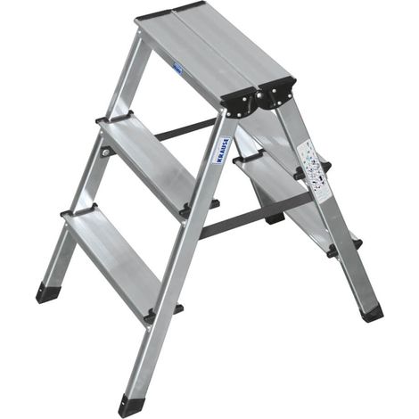 Krause 120328 Aluminium Stufen-Doppelleiter Arbeitshöhe (max.): 2.20 m Silber DIN EN 131 2.4 kg (1/5)